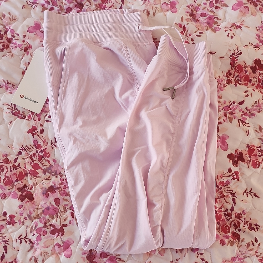 Lululemon Pink Organza Dance Studio Joggers Soft Pink NWT 10